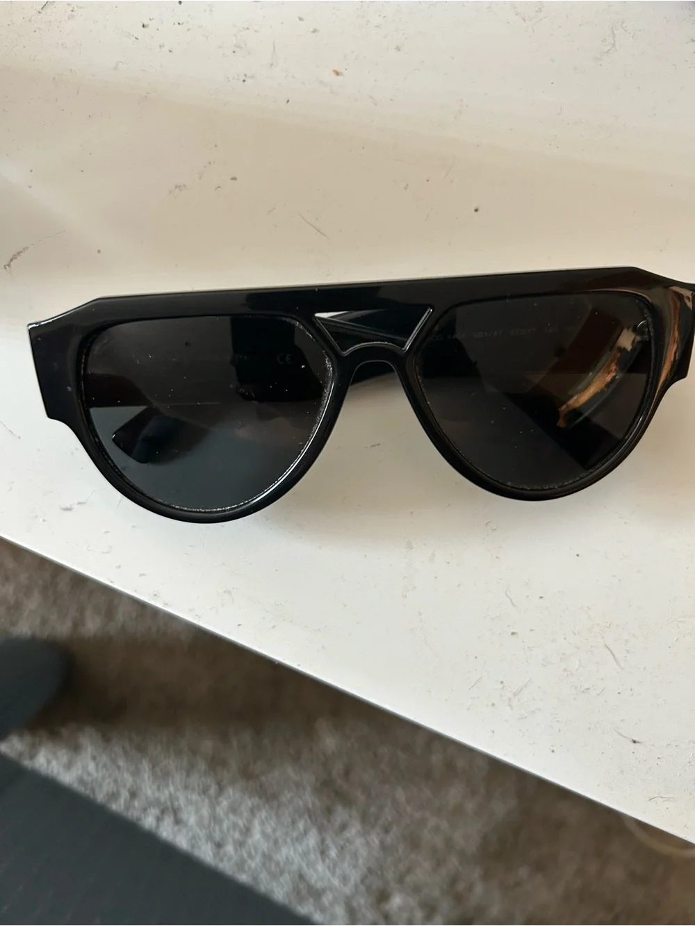 Versace Black and Gold Sunglasses Temple Arm